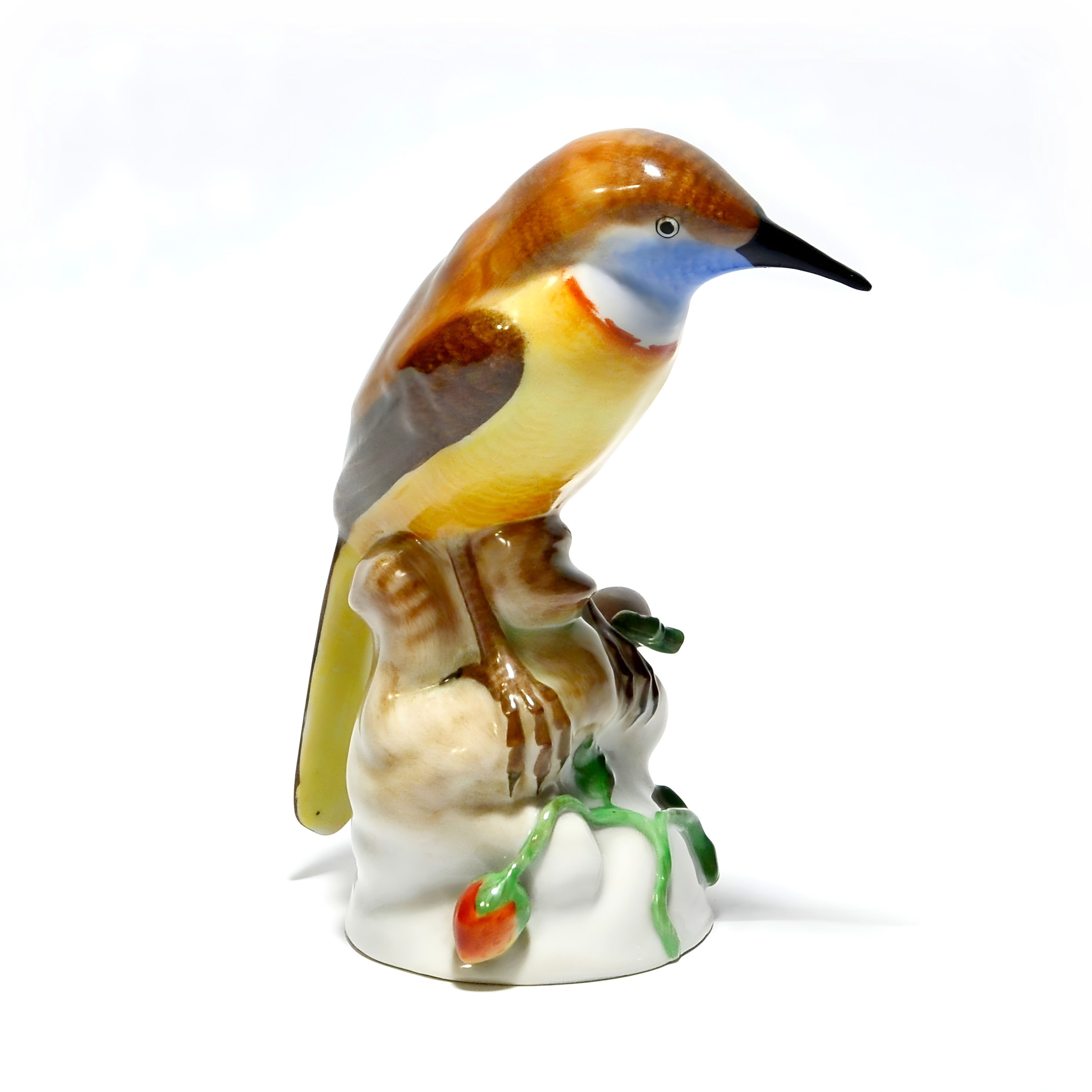 Herend Porzellan Vogelfigur, Handbemalte Nachtigall Skulptur, Vintage Sammler Deko, Ungarische Feine Porzellankunst, Elegante Geschenkidee